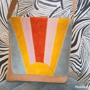 Leather Sunburst Purse